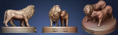 3D model Lion Couple (STL)